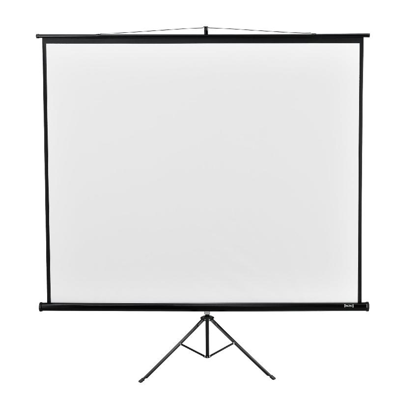 Écran de projection portable HD 3D compatible - 113 pouces (203 x 203 cm) - Support trépied réglable - Réf. 03_0001639_0