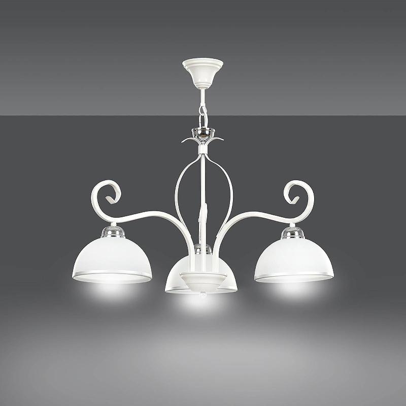 EMIBIG LIGHTING SUSPENSION WIVARA À 3 LAMPES, BLANCHE