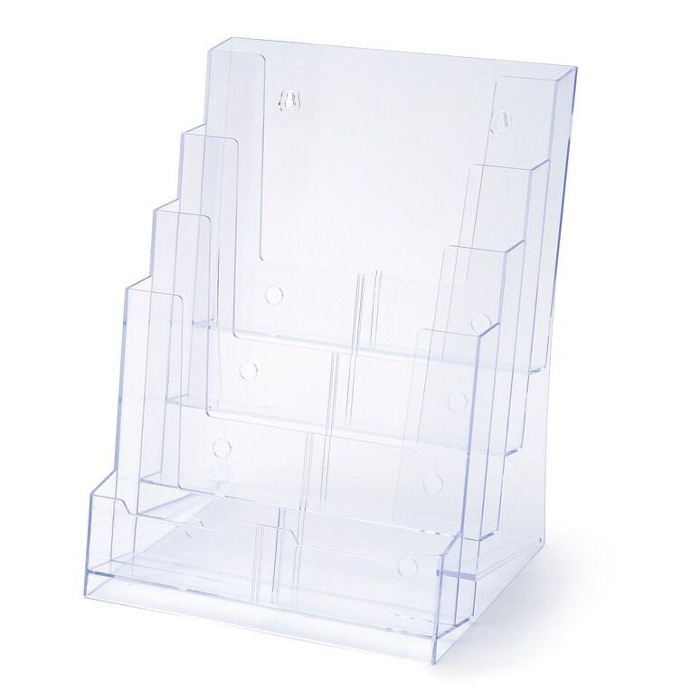 Exposiciónate Porte-brochures Scritto® Comptoir/Mur 4x A4 Portrait 4DA4P - transparent plastique 8595578367836_0