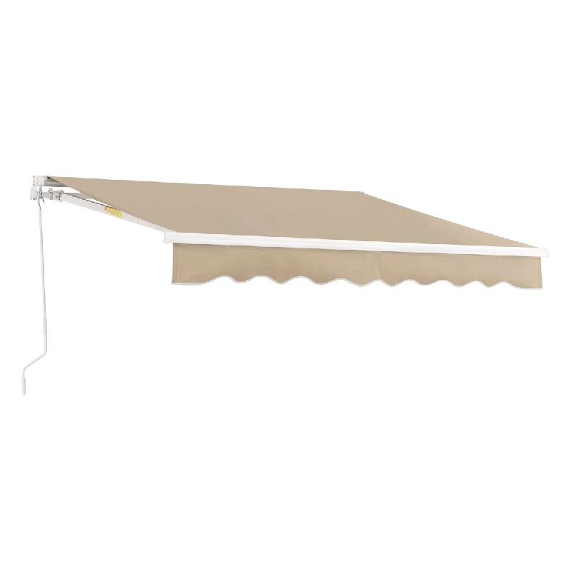 Helloshop26 - Store banne avec manivelle 250 x 200 cm beige 03_0008298 - beige aluminium 3001925047764_0