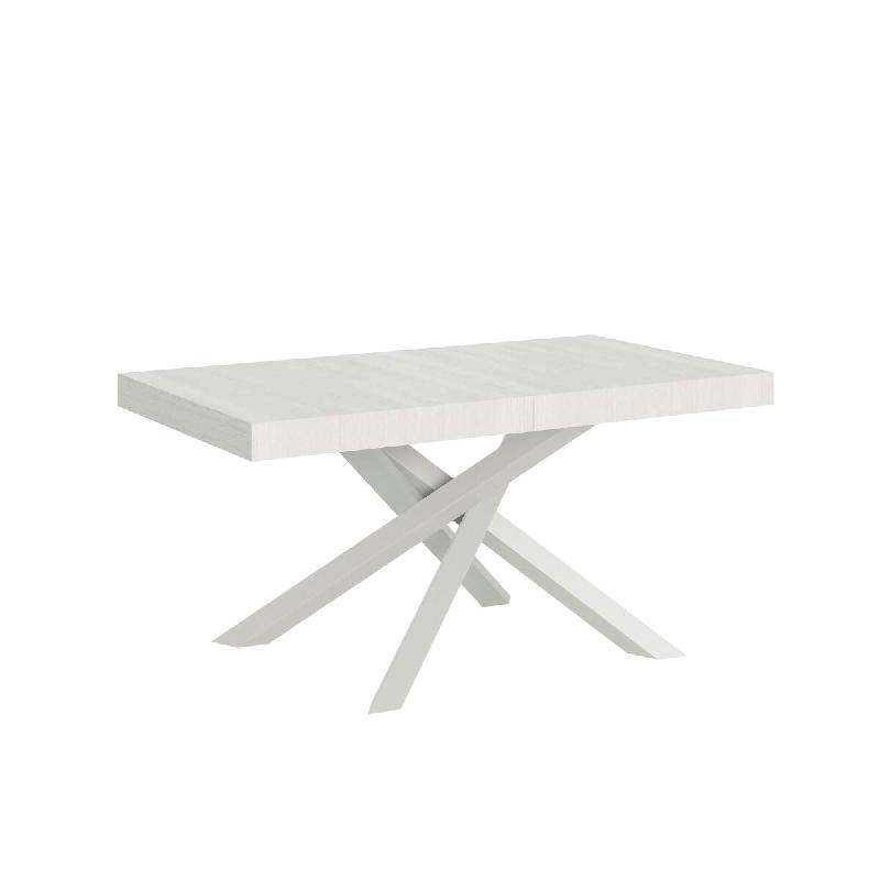 Itamoby Table Extensible Volantis Premium 200/460X90 Cm Frêne Blanc Pieds Blancs - blanc multi-matériau VE200PRVLP460-BF-BI_0