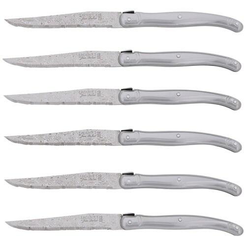 JEAN DUBOST Coffret 6 couteaux à steak - Damas Laguiole - 035-1238215_0