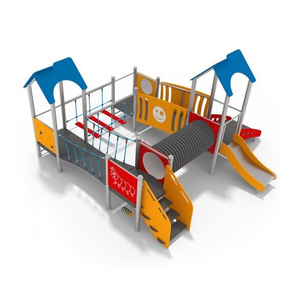 Jeu multi tours tous petits pour aire de jeux - Conforme EN1176 - Référence BT11580 - Structure en acier inoxydable et plastiques PEHD_0