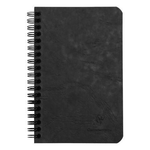 LOT DE 5 - CARNET RELIURE INTÉGRALE À POCHETTES AGE BAG 11X17CM 120 PAGES DÉTACHABLES LIGNÉ - NOIR