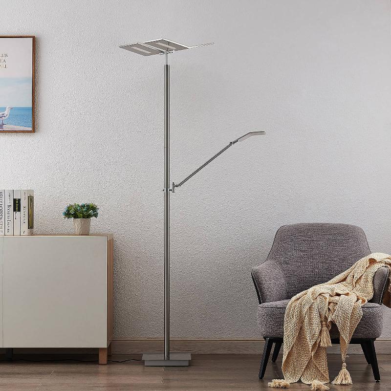 LUCANDE HADLEE LAMPE SUR PIED LED, NICKEL