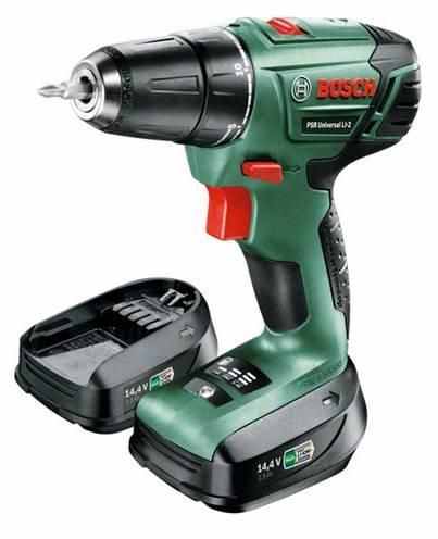 PERCEUSE VISSEUSE BOSCH PSR UNIVERSAL - 14.4V 1,5 AH - 2 BATTERIES, CHARGEUR, COFFRET - 06039A3005