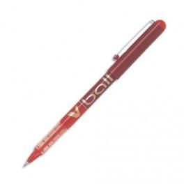 PILOT STYLO ROLLER POINTE MÉTAL 0,7 MM ENCRE LIQUIDE ROUGE V-BALL 07