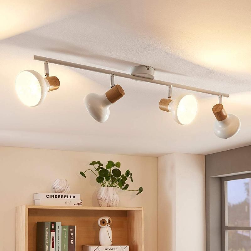 LINDBY PLAFONNIER LED ALLONGÉ FRIDOLIN À 4 LAMPES