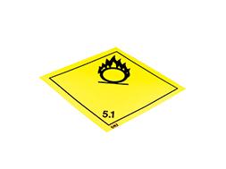 Plaque-étiquette de danger ADR classe 5.1 - 30×30 cm - vinyle - Référence 46335_0