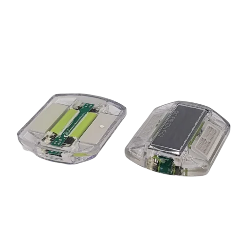 Plot lumineux solaire double face en résine polycarbonate_0