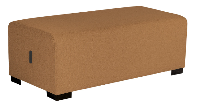 Pouf 2 places - Structure bois (pin) - Mousse polyuréthane - Revêtement tissu - Coloris au choix - Anti feu - Normé OEKO TEX - Patins antidérapants - Fabrication européenne - Garantie 2 ans_0