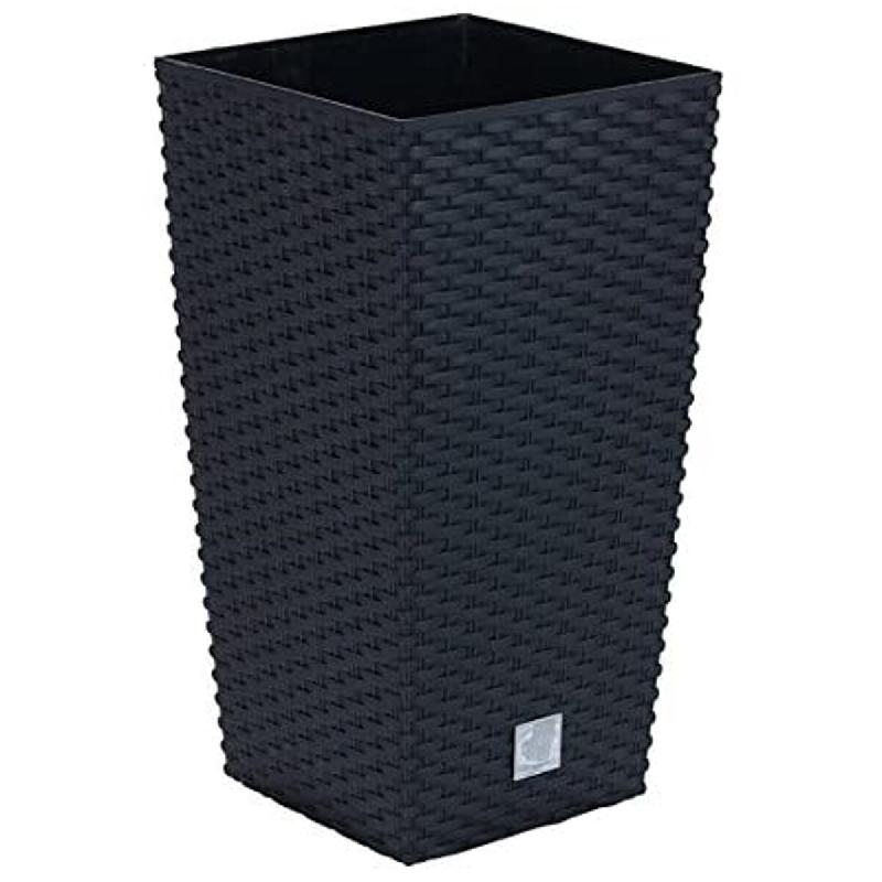 Prosperplast - Pot Rato 11,4 L avec insert, 20x20x37,6 cm, coloris Anthracite - gris plastique ZA1013_0