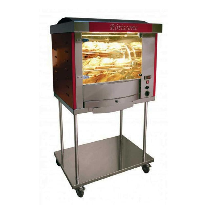 Rôtissoire à balancelle FUSION 5 sur châssis inox à roulette (Couleur: Rouge Réf - FUSION5Chassis-3003-rg-12)_0