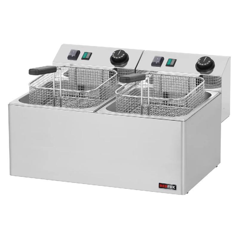 RedFox Friteuse électrique double 0,38 kW/l, 8 + 8 L TOP 230 V - 12538_0
