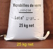 Sable pour sableuse et abrasifs - sac de 25 kg microbilles de verre pour  cabine de sablage