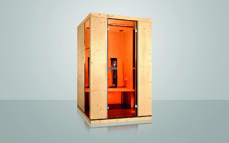 Sauna cabine infrarouge - Ergo Balance 2 - 2 personnes, 1900W, bois épicéa, verre ESG Parsol gris_0