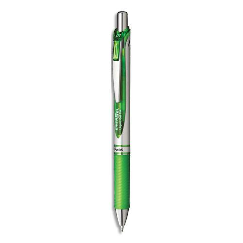 STYLO A BILLE PENTEL ENERGEL RETRACTABLE - 0.7MM - ENCRE A PIGMENT INFALSIFIABLE VERTE