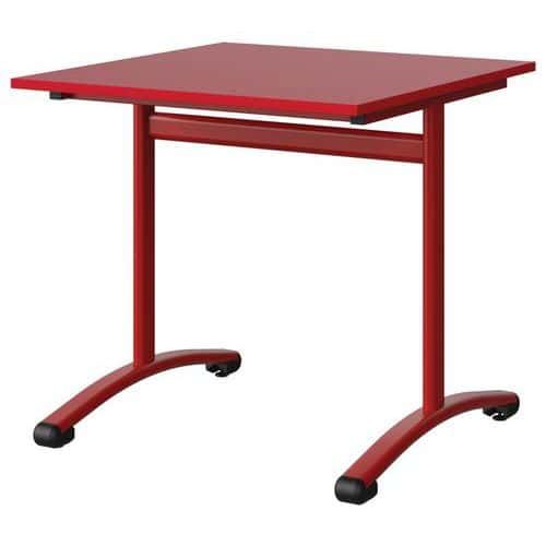 TABLE MALIBU 80X80 T6 DL STRA ABS ROUGE U321/ROUGE 3020 - MANUTAN EXPERT