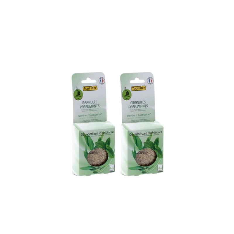 Lot de 2 x 4 Sachets de granulés de parfum pour aspirateur à la menthe/eucalyptus TopFilter - 3176239998528_0
