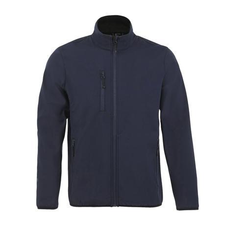 VESTE HOMME ZIPPÉE SOFTSHELL EN POLYESTER BLEU ABYSS