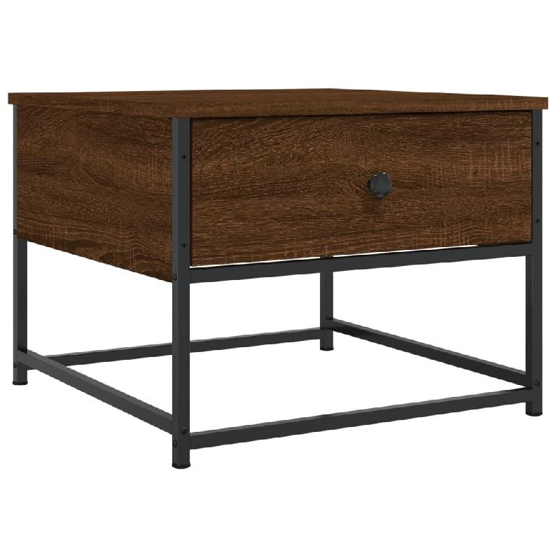 VidaXL Table basse chêne marron 51x51x40 cm bois d'ingénierie Modèle Atlas Office Industriel - 833979_0