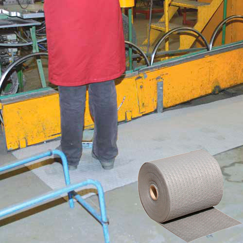Absorbants tous liquides - Rouleaux double épaisseur 46 m x 38 cm - Fibre de polypropylène, pré-découpé, anti-peluches_0