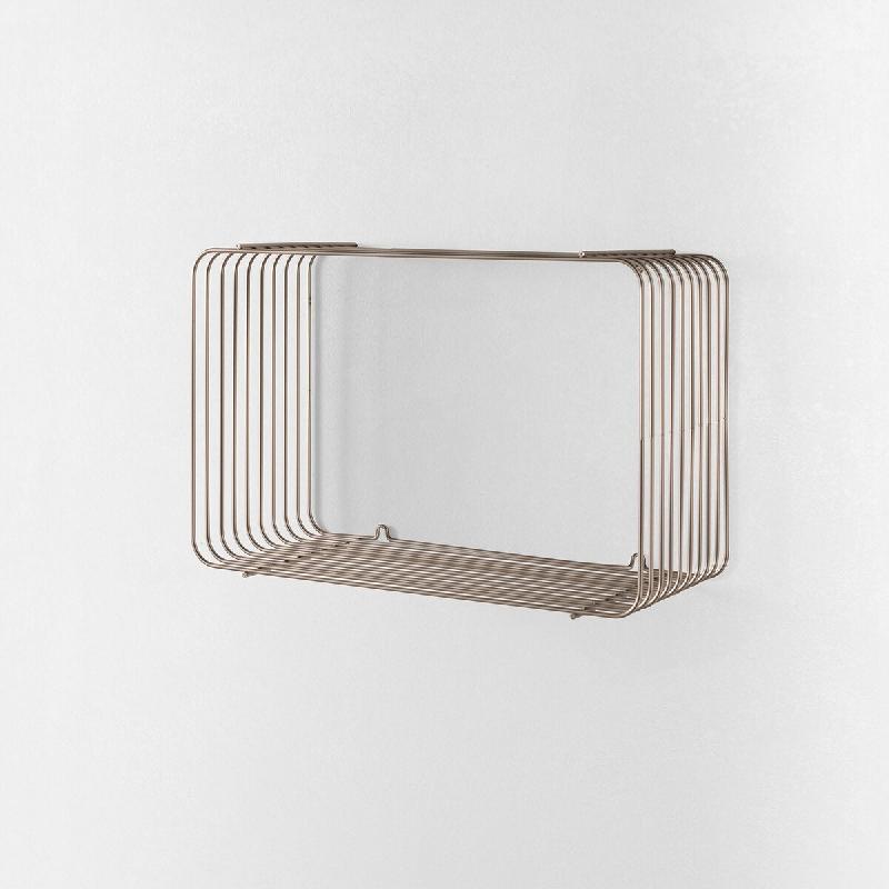 AQA Design Étagère murale KABE en métal satiné L.40,5 P.18 H.27 MP02078 - doré métal MP02078_0