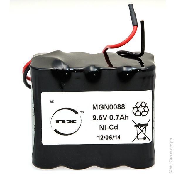 Batterie industrielle NiCd 8x AA 8S1P ST2 9.6V 700mAh F110 - Marque NX - Quantité 1_0