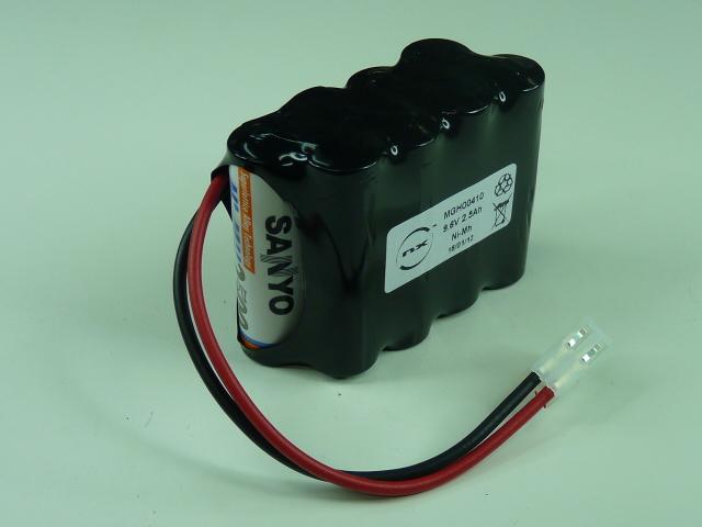 Batterie industrielle NiMH 8x AA HR-3U 8S1P ST6 - 9.6V 2500mAh MXJ - Marque NX_0