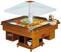 Buffet réfrigéré Gazebo SP - finition bois - froid statique +4°C à +9°C - cuve pour 8 bacs GN1/1_0
