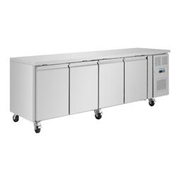 Comptoir Réfrigéré de Préparation Inox 1 Porte + 8 Bacs GN 1/6 - 154L Froid Ventilé - Polar Série U - UA049_0