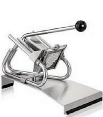 Coupe-frites professionnel tout inox - Grille de coupe 10x10 mm - Débit 4 à 5 kg/min_0