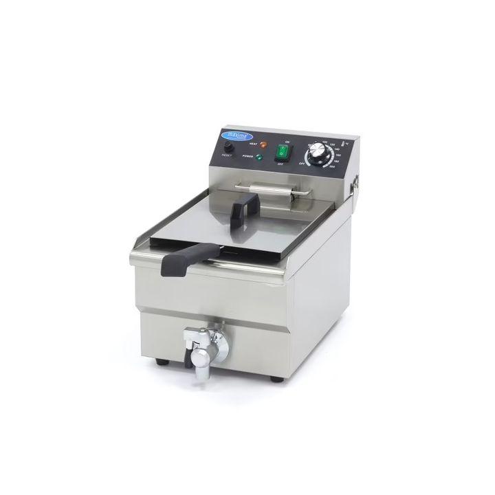 Friteuse - 10 L - 1 panier - avec robinet de vidange_0