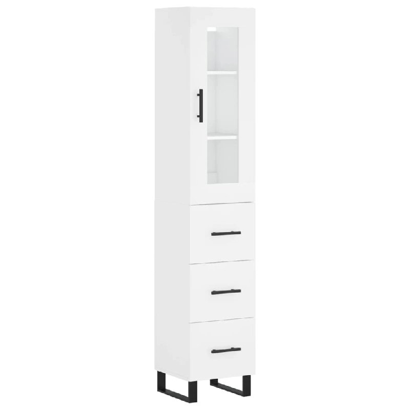 Helloshop26 - Buffet bahut commode armoire meuble de rangement organisateur cuisine salle de séjour salon haut 34,5 x 34 x 180 cm 02_0032423 - 300021_0