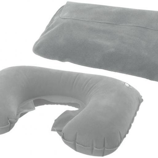 Oreiller gonflable Detroit à personnaliser - idéal pour le voyage avec pochette incluse_0