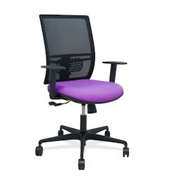 Piqueras y Crespo Silla Yunquera sincro malla negra bali lila brazo regulable - violet multi-matériau 400SM840B82B10B68R65_0