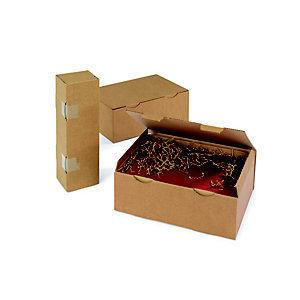 RAJA Boîte d'expédition brune en carton simple cannelure - L.Int. 35 x l.22 x H.13 cm - Lot de 50_0