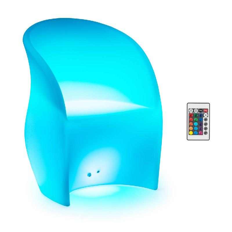 Royal Catering - Royal Catering Fauteuil de jardin avec éclairage LED coloré 80 x 60 cm - Fauteuil de jardin LED Fauteuil lumineux Fauteuil LED - bl_0