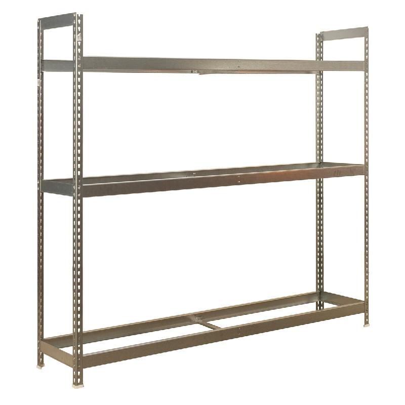 SimonRack Étagère métallique à roulettes Autoforte avec tiroir. Couleur galvanisée 2000x1500x450 mm - métal 8435104947456_0