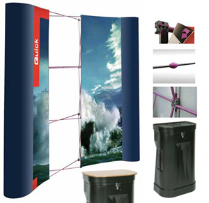 Stand parapluie Evolution Quick - courbe autobloquant en aluminium mat - Disponible jusqu'à 5x5 avec accessoires_0