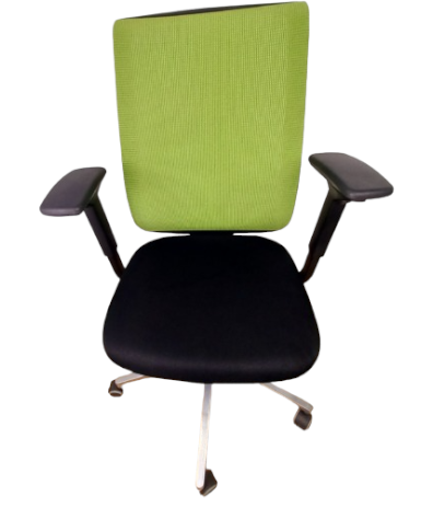 Fauteuil de bureau Steelcase Reply Air d'occasion - ergonomique et confortable - vert - accoudoirs réglables - mécanisme synchrone_0