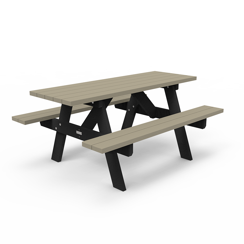 Table de pique-nique FORESTIER - L.1800 mm - Piet. Noir - SABLE OR-TPN-01-SA_0