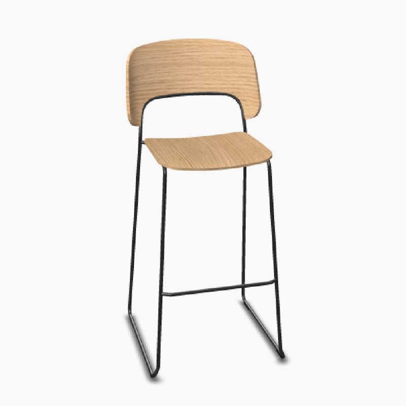 Tabouret haut avec dossier AFI_0