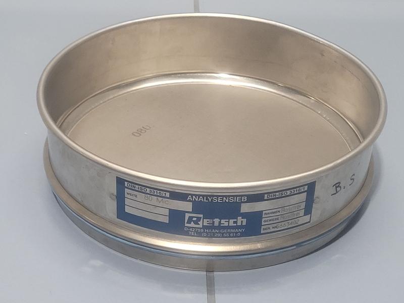 Tamis de test en acier inox RETSCH 200x50mm - 80 µm_0