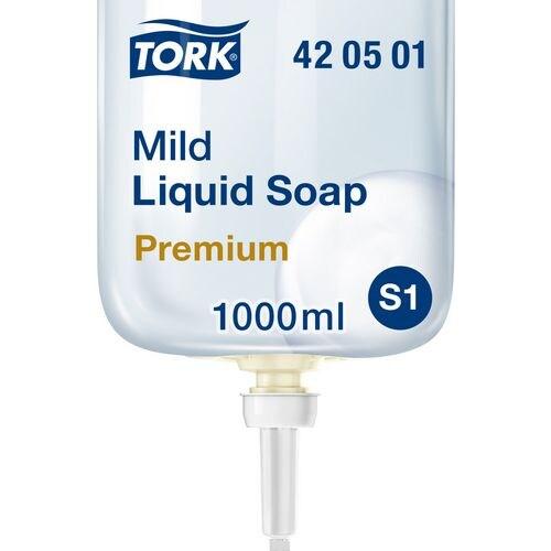 Tork Premium Savon liquide Parfum frais S1 Jaune clair 420501 1 L - jaune 420501_0