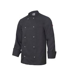 Veste de cuisine manches longues avec boutons pression VELILLA noir T.62 Velilla - noir polyester 8435011421209_0