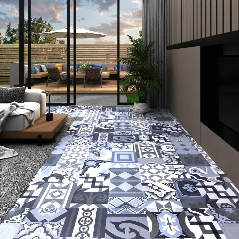 Vidaxl planches plancher autoadhésives 20 pcs pvc 1,86 m² motif coloré 330169_0
