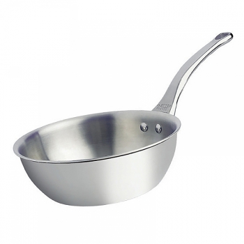Wok & sauteuse bombée Affinity - De Buyer - 3L / 1.34 kg - Fabrication française - 5 couches inox/aluminium_0