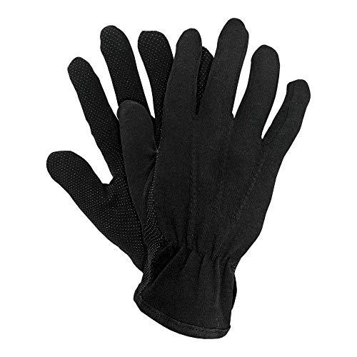 REIS RMICRONB10 - Lot de 12 gants de protection noirs taille 10 avec micro-repères en PVC pour une adhérence optimale_0