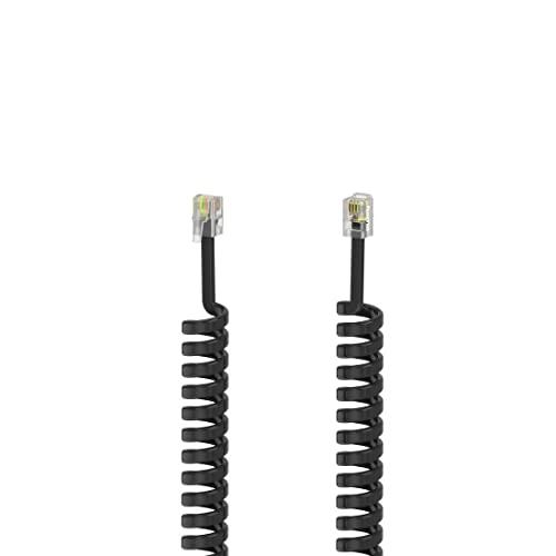 Hama téléphone analogique - Câble de raccordement RJ10 mâle 4P4C - 3 m noir_0